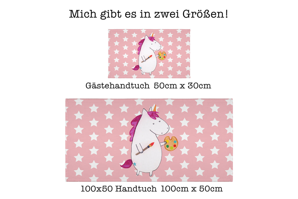 50 x 100 Handtuch Einhorn Künstler Handtuch, Badehandtuch, Badezimmer, Handtücher, groß, Kinder, Baby, Einhorn, Einhörner, Einhorn Deko, Pegasus, Unicorn, Englisch, Künstler, Artist, Malen, Zeichnen, Welt, Farbe, Stift, Pinsel, Geschenk, Maler