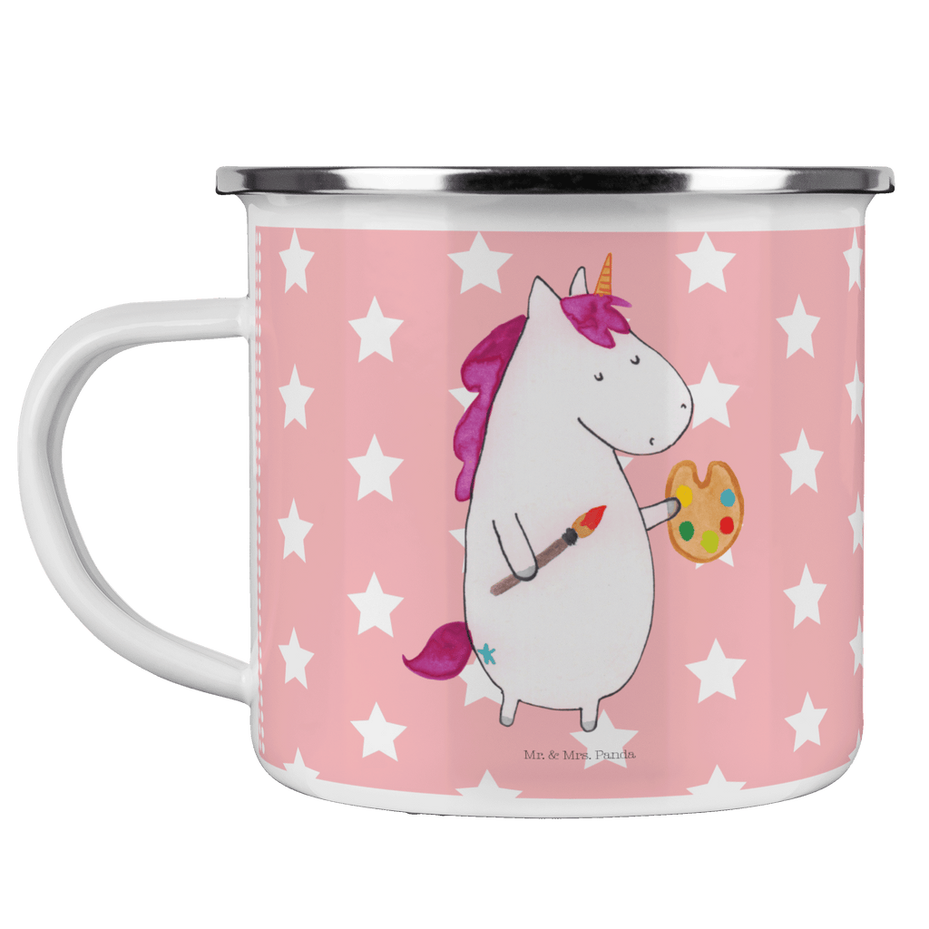 Camping Emaille Tasse Einhorn Künstler Campingtasse, Trinkbecher, Metalltasse, Outdoor Tasse, Emaille Trinkbecher, Blechtasse Outdoor, Emaille Campingbecher, Edelstahl Trinkbecher, Metalltasse für Camping, Kaffee Blechtasse, Camping Tasse Metall, Einhorn, Einhörner, Einhorn Deko, Pegasus, Unicorn, Englisch, Künstler, Artist, Malen, Zeichnen, Welt, Farbe, Stift, Pinsel, Geschenk, Maler