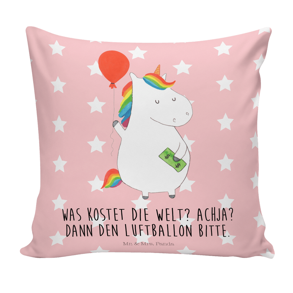 40x40 Kissen Einhorn Luftballon Kissenhülle, Kopfkissen, Sofakissen, Dekokissen, Motivkissen, Einhorn, Einhörner, Einhorn Deko, Pegasus, Unicorn, Luftballon, Geld, Lebenslust, Freude, Geschenk, Freundin