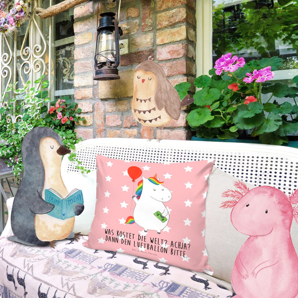 40x40 Kissen Einhorn Luftballon Kissenhülle, Kopfkissen, Sofakissen, Dekokissen, Motivkissen, Einhorn, Einhörner, Einhorn Deko, Pegasus, Unicorn, Luftballon, Geld, Lebenslust, Freude, Geschenk, Freundin