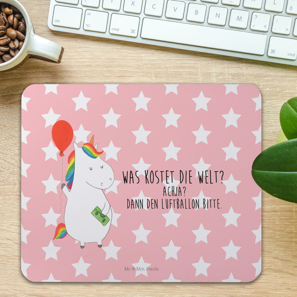 Mauspad Einhorn Luftballon Mousepad, Computer zubehör, Büroausstattung, PC Zubehör, Arbeitszimmer, Mauspad, Einzigartiges Mauspad, Designer Mauspad, Einhorn, Einhörner, Einhorn Deko, Pegasus, Unicorn, Luftballon, Geld, Lebenslust, Freude, Geschenk, Freundin