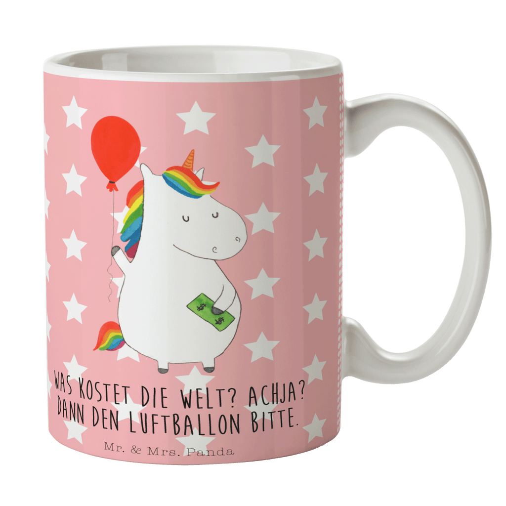 Tasse Einhorn Luftballon Einhorn, Einhörner, Unicorn, Luftballon, Geld, Lebenslust, Freude, Geschenk, Freundin	 Becher, Kaffeetasse, Kaffeebecher, Tee, Frühstück, Büro  Einhorn, Einhörner, Einhorn Deko, Pegasus, Unicorn