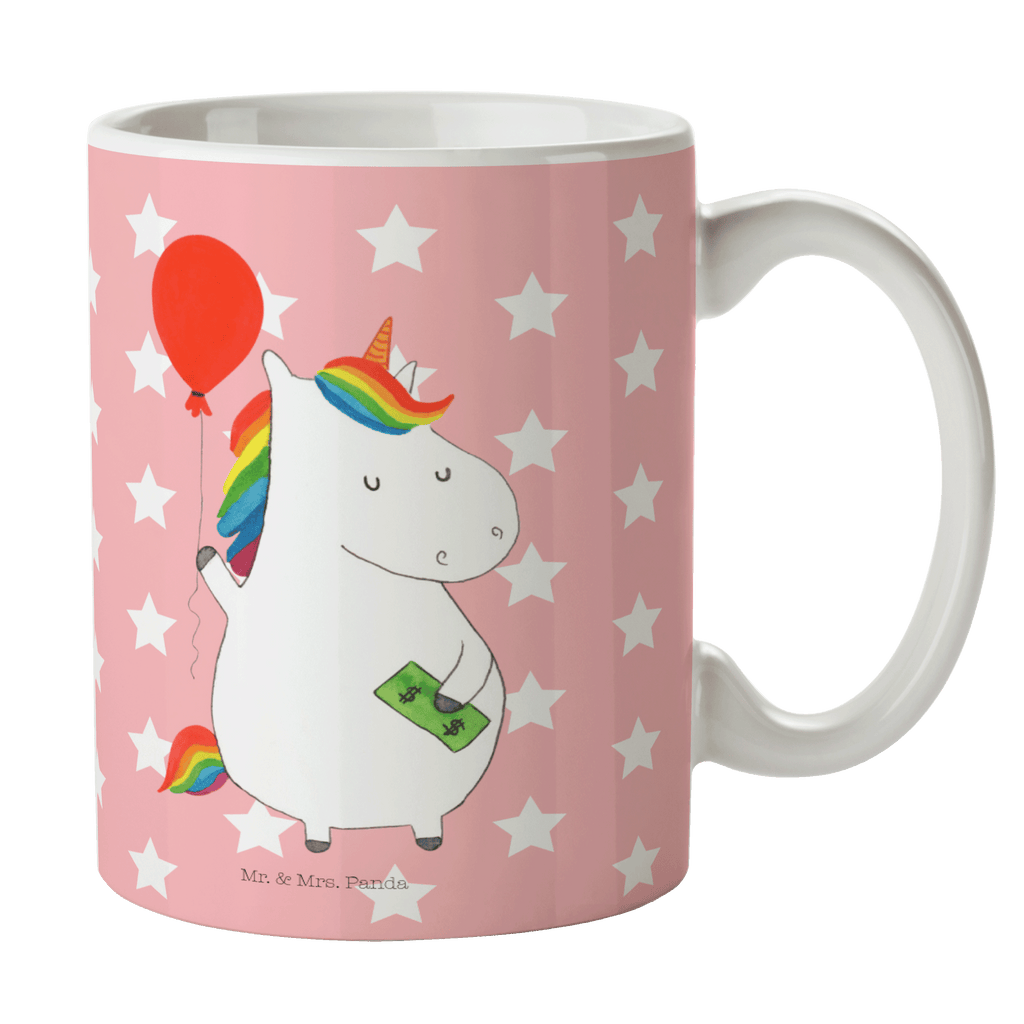 Tasse Einhorn Luftballon Einhorn, Einhörner, Unicorn, Luftballon, Geld, Lebenslust, Freude, Geschenk, Freundin	 Becher, Kaffeetasse, Kaffeebecher, Tee, Frühstück, Büro  Einhorn, Einhörner, Einhorn Deko, Pegasus, Unicorn