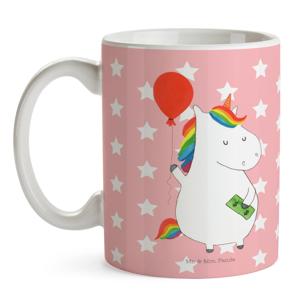 Tasse Einhorn Luftballon Einhorn, Einhörner, Unicorn, Luftballon, Geld, Lebenslust, Freude, Geschenk, Freundin	 Becher, Kaffeetasse, Kaffeebecher, Tee, Frühstück, Büro  Einhorn, Einhörner, Einhorn Deko, Pegasus, Unicorn