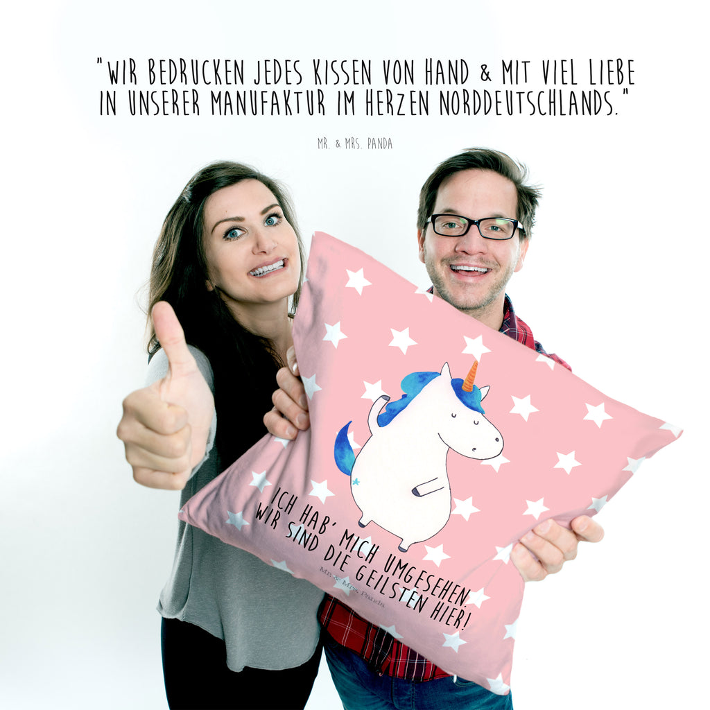 40x40 Kissen Einhorn Mann Kissenhülle, Kopfkissen, Sofakissen, Dekokissen, Motivkissen, Einhorn, Einhörner, Einhorn Deko, Pegasus, Unicorn, cool, Mann, Freundin, Familie, bester Freund, BFF, Party, hübsch, beste