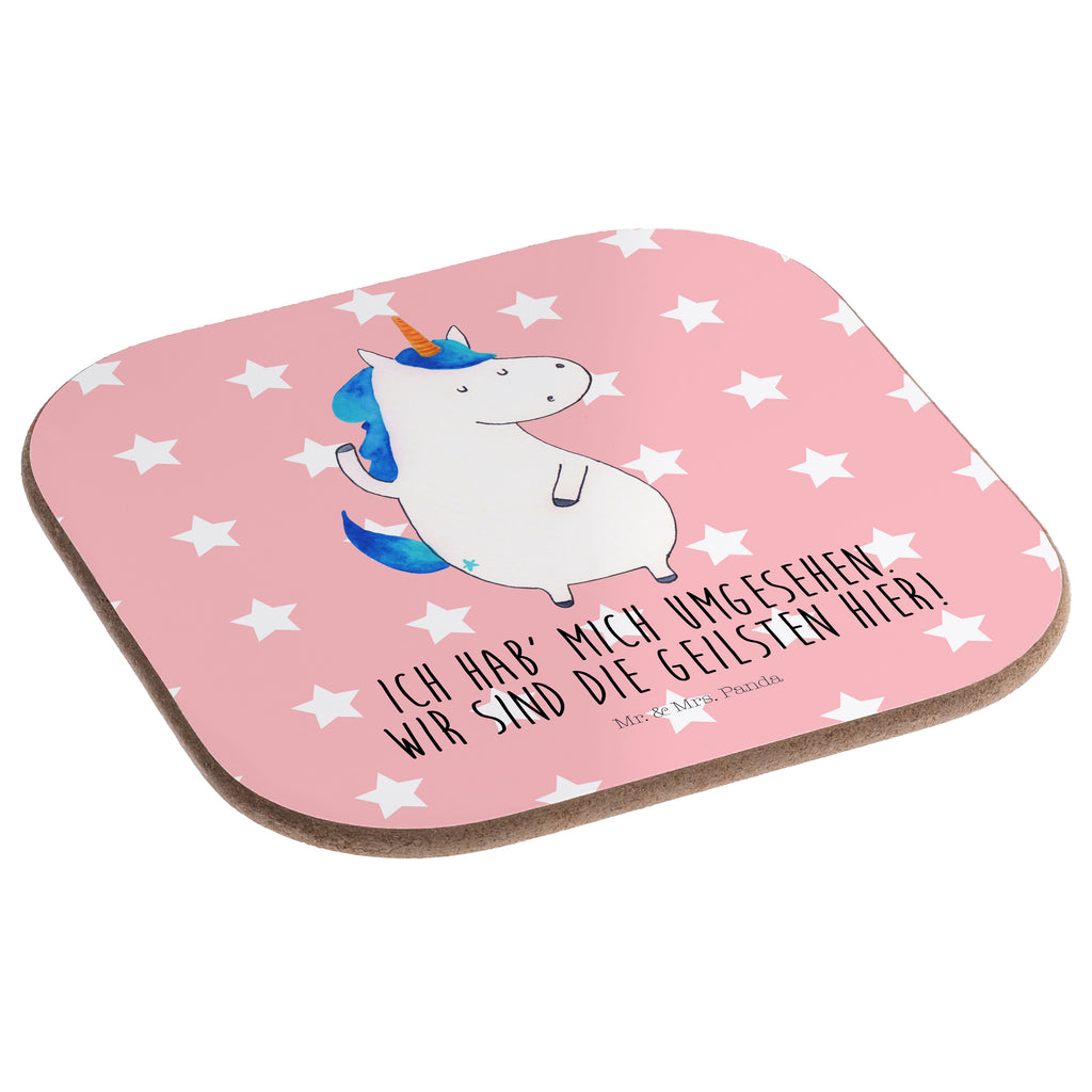 Quadratische Untersetzer Einhorn Mann Bierdeckel, Glasuntersetzer, Untersetzer Gläser, Getränkeuntersetzer, Einhorn, Einhörner, Einhorn Deko, Pegasus, Unicorn, cool, Mann, Freundin, Familie, bester Freund, BFF, Party, hübsch, beste