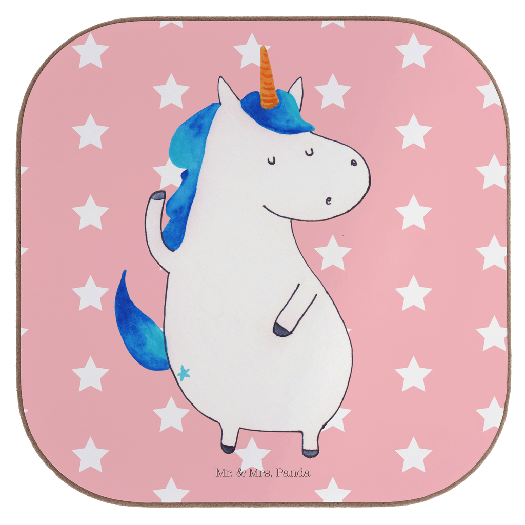 Quadratische Untersetzer Einhorn Mann Bierdeckel, Glasuntersetzer, Untersetzer Gläser, Getränkeuntersetzer, Einhorn, Einhörner, Einhorn Deko, Pegasus, Unicorn, cool, Mann, Freundin, Familie, bester Freund, BFF, Party, hübsch, beste
