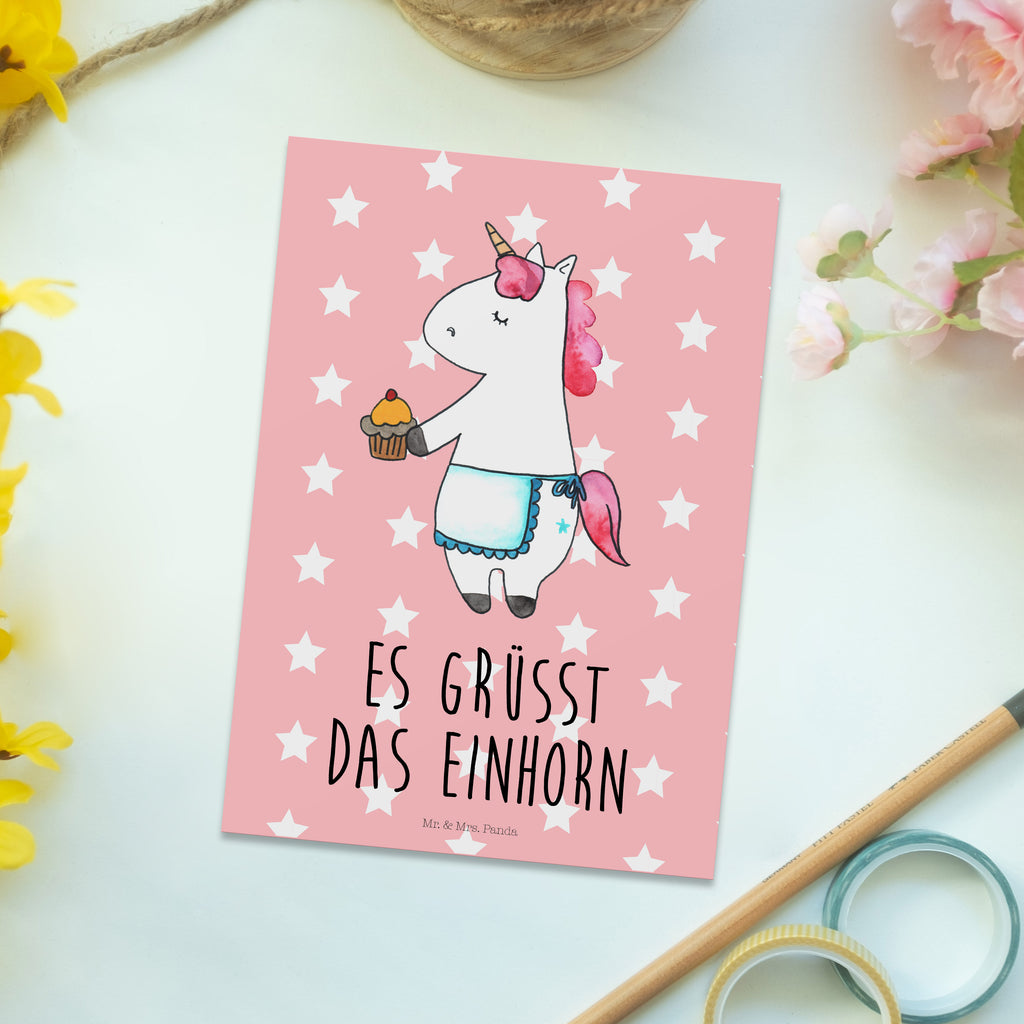 Postkarte Einhorn Muffin Geschenkkarte, Grußkarte, Karte, Einladung, Ansichtskarte, Geburtstagskarte, Einladungskarte, Einhorn, Einhörner, Einhorn Deko, Pegasus, Unicorn, Geburtstag, Backen, Muffin, Kekse, Geburtstagsgrüße, Glückwünsche, Liebesgrüße, Grüße