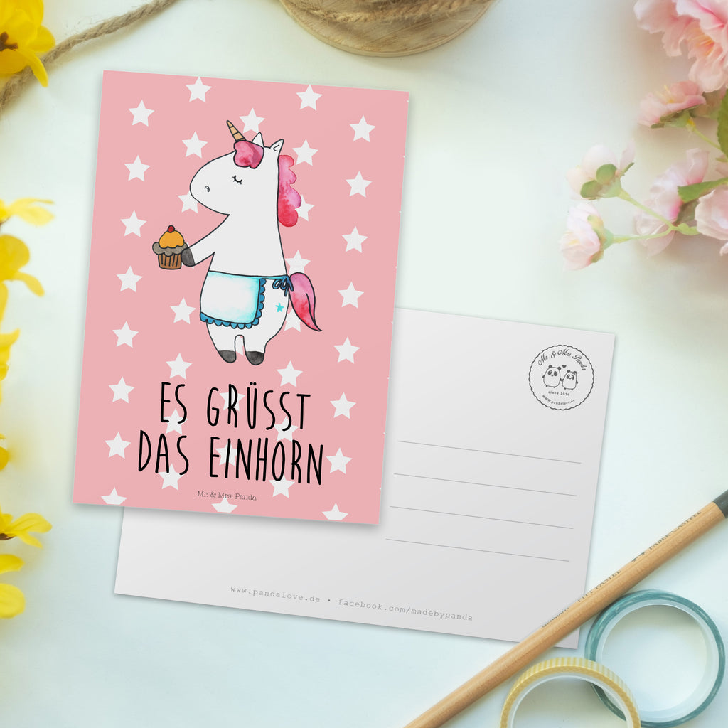 Postkarte Einhorn Muffin Geschenkkarte, Grußkarte, Karte, Einladung, Ansichtskarte, Geburtstagskarte, Einladungskarte, Einhorn, Einhörner, Einhorn Deko, Pegasus, Unicorn, Geburtstag, Backen, Muffin, Kekse, Geburtstagsgrüße, Glückwünsche, Liebesgrüße, Grüße