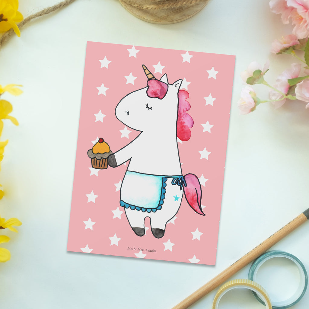 Postkarte Einhorn Muffin Geschenkkarte, Grußkarte, Karte, Einladung, Ansichtskarte, Geburtstagskarte, Einladungskarte, Einhorn, Einhörner, Einhorn Deko, Pegasus, Unicorn, Geburtstag, Backen, Muffin, Kekse, Geburtstagsgrüße, Glückwünsche, Liebesgrüße, Grüße