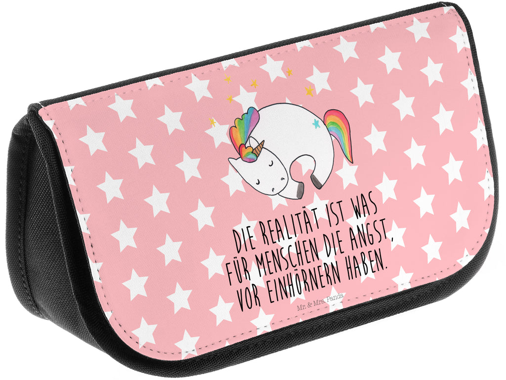 Kosmetiktasche Einhorn Nacht Kosmetikbeutel, Kulturtasche, Kulturbeutel, Schminktasche, Make-Up Tasche, Einhorn, Einhörner, Einhorn Deko, Pegasus, Unicorn, Träume, Traum, unicorn, Realität, Menschen, Geschenk, Ruhe, Freundin