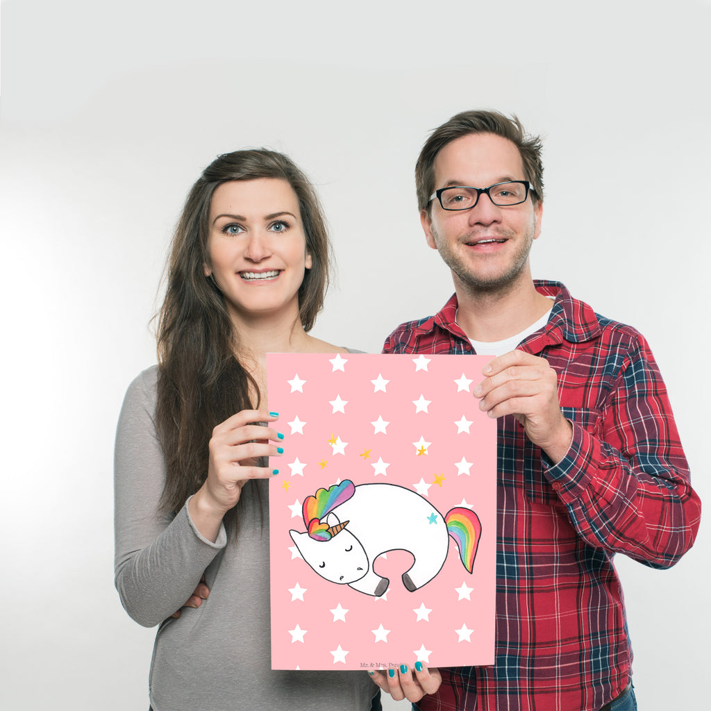 Poster Einhorn Nacht Poster, Wandposter, Bild, Wanddeko, Küchenposter, Kinderposter, Wanddeko Bild, Raumdekoration, Wanddekoration, Handgemaltes Poster, Mr. & Mrs. Panda Poster, Designposter, Kunstdruck, Posterdruck, Einhorn, Einhörner, Einhorn Deko, Pegasus, Unicorn, Träume, Traum, unicorn, Realität, Menschen, Geschenk, Ruhe, Freundin