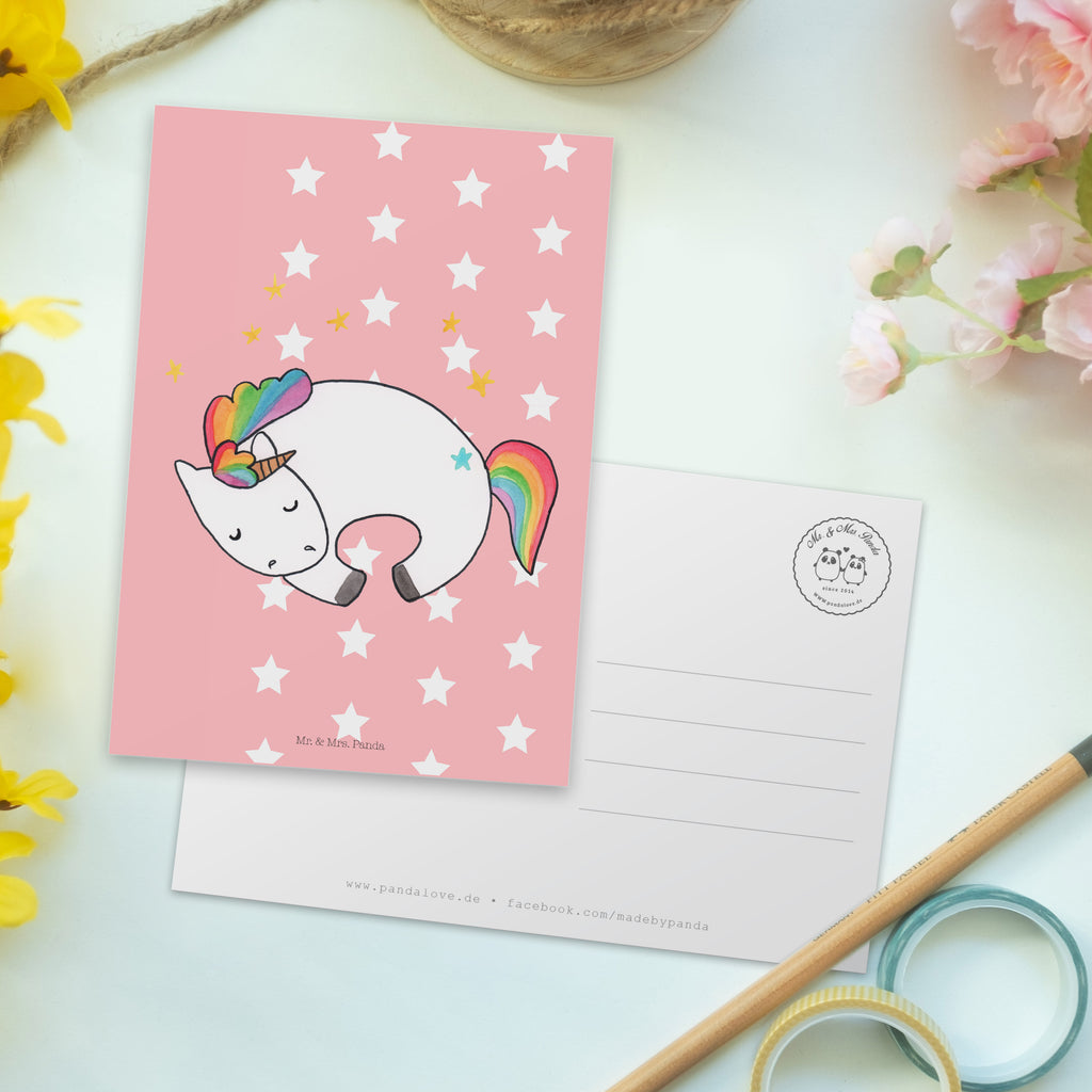 Postkarte Einhorn Nacht Geschenkkarte, Grußkarte, Karte, Einladung, Ansichtskarte, Geburtstagskarte, Einladungskarte, Einhorn, Einhörner, Einhorn Deko, Pegasus, Unicorn, Träume, Traum, unicorn, Realität, Menschen, Geschenk, Ruhe, Freundin