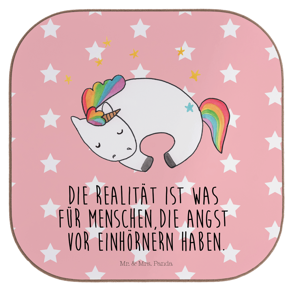Quadratische Untersetzer Einhorn Nacht Bierdeckel, Glasuntersetzer, Untersetzer Gläser, Getränkeuntersetzer, Einhorn, Einhörner, Einhorn Deko, Pegasus, Unicorn, Träume, Traum, unicorn, Realität, Menschen, Geschenk, Ruhe, Freundin
