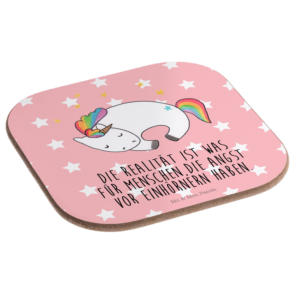 Quadratische Untersetzer Einhorn Nacht Bierdeckel, Glasuntersetzer, Untersetzer Gläser, Getränkeuntersetzer, Einhorn, Einhörner, Einhorn Deko, Pegasus, Unicorn, Träume, Traum, unicorn, Realität, Menschen, Geschenk, Ruhe, Freundin
