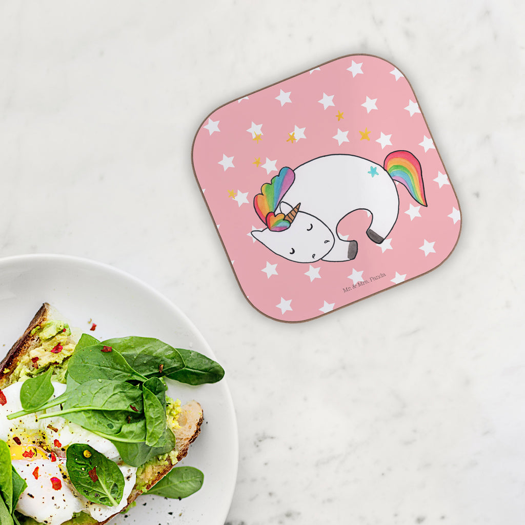 Quadratische Untersetzer Einhorn Nacht Bierdeckel, Glasuntersetzer, Untersetzer Gläser, Getränkeuntersetzer, Einhorn, Einhörner, Einhorn Deko, Pegasus, Unicorn, Träume, Traum, unicorn, Realität, Menschen, Geschenk, Ruhe, Freundin