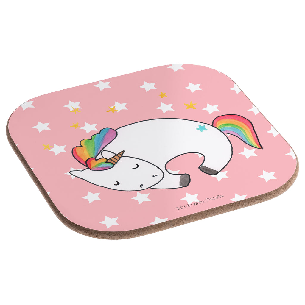 Quadratische Untersetzer Einhorn Nacht Bierdeckel, Glasuntersetzer, Untersetzer Gläser, Getränkeuntersetzer, Einhorn, Einhörner, Einhorn Deko, Pegasus, Unicorn, Träume, Traum, unicorn, Realität, Menschen, Geschenk, Ruhe, Freundin