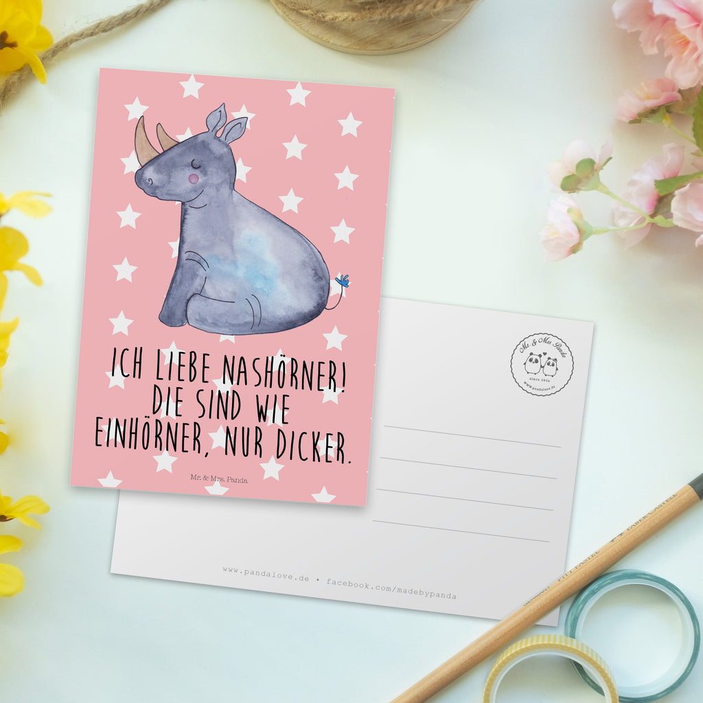 Postkarte Einhorn Nashorn Geschenkkarte, Grußkarte, Karte, Einladung, Ansichtskarte, Geburtstagskarte, Einladungskarte, Dankeskarte, Einhorn, Einhörner, Einhorn Deko, Pegasus, Unicorn, Regenbogen, witzig, lustig, Zoo, Glitzer, Einhornpower, Erwachsenwerden, Nashorn, Nashörner