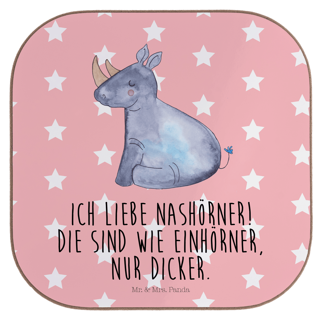 Quadratische Untersetzer Einhorn Nashorn Bierdeckel, Glasuntersetzer, Untersetzer Gläser, Getränkeuntersetzer, Einhorn, Einhörner, Einhorn Deko, Pegasus, Unicorn, Regenbogen, witzig, lustig, Zoo, Glitzer, Einhornpower, Erwachsenwerden, Nashorn, Nashörner