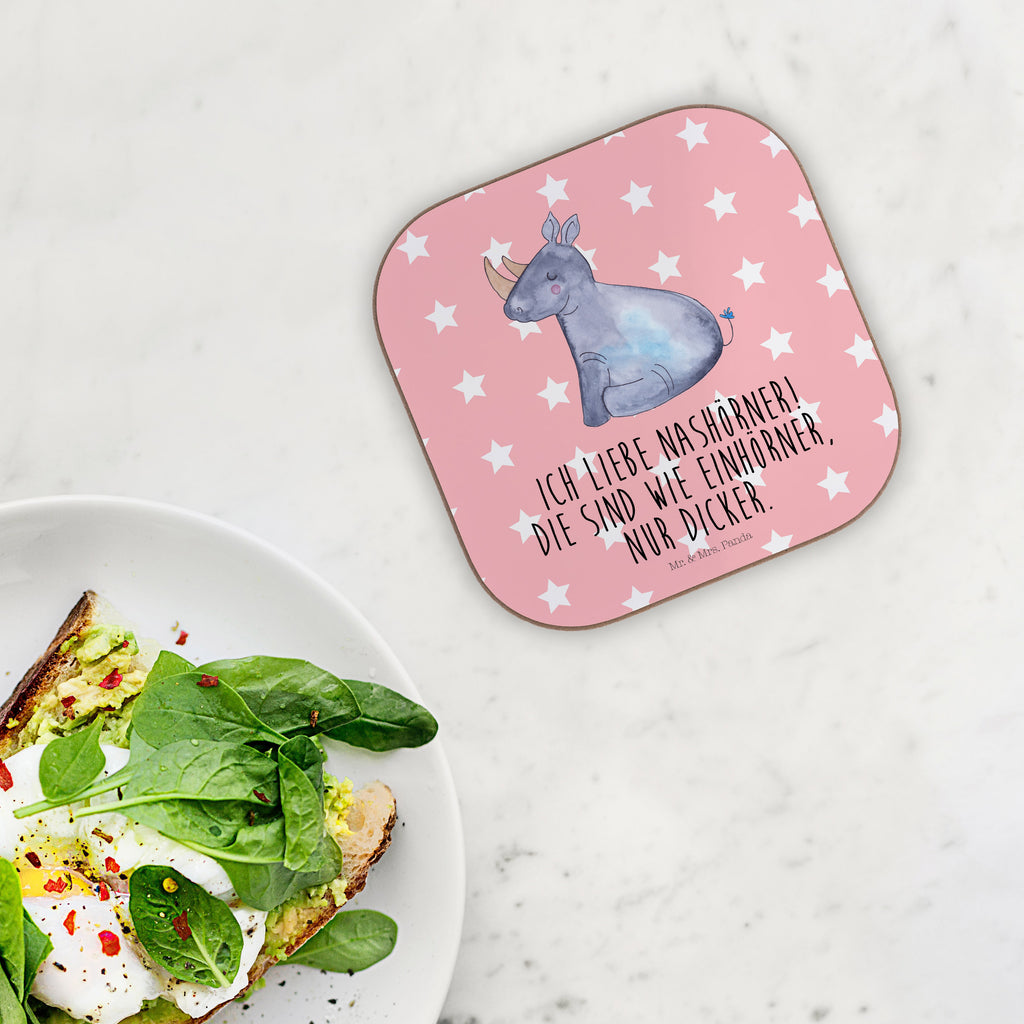 Quadratische Untersetzer Einhorn Nashorn Bierdeckel, Glasuntersetzer, Untersetzer Gläser, Getränkeuntersetzer, Einhorn, Einhörner, Einhorn Deko, Pegasus, Unicorn, Regenbogen, witzig, lustig, Zoo, Glitzer, Einhornpower, Erwachsenwerden, Nashorn, Nashörner