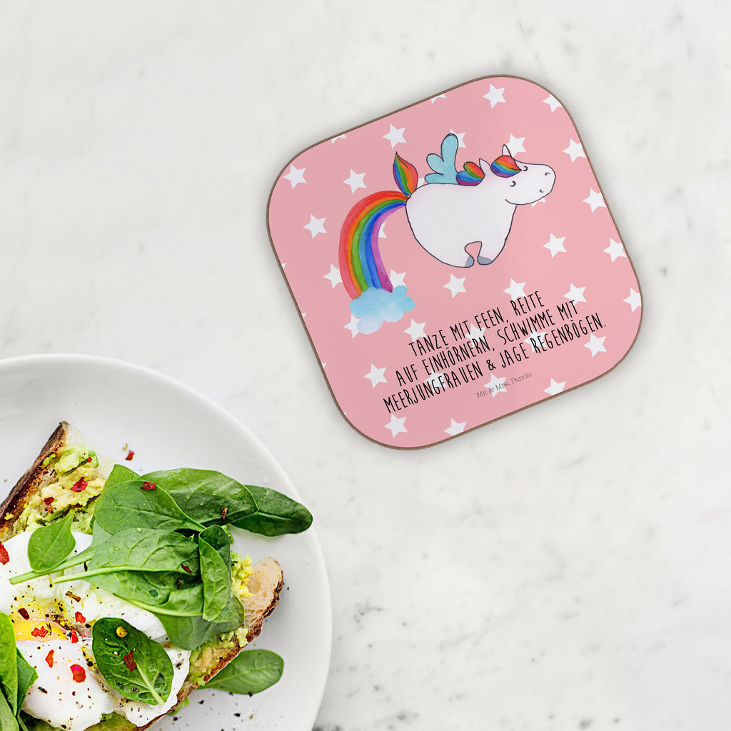 Quadratische Untersetzer Einhorn Pegasus Bierdeckel, Glasuntersetzer, Untersetzer Gläser, Getränkeuntersetzer, Einhorn, Einhörner, Einhorn Deko, Pegasus, Unicorn, Regenbogen, Spielen, Realität, Glitzer, Erwachsenwerden