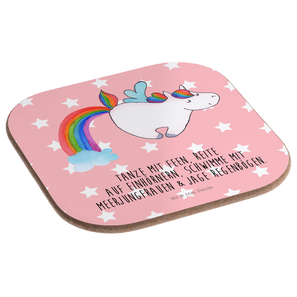 Quadratische Untersetzer Einhorn Pegasus Bierdeckel, Glasuntersetzer, Untersetzer Gläser, Getränkeuntersetzer, Einhorn, Einhörner, Einhorn Deko, Pegasus, Unicorn, Regenbogen, Spielen, Realität, Glitzer, Erwachsenwerden