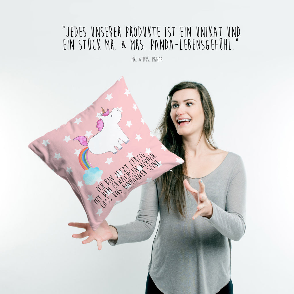 40x40 Kissen Einhorn Pupsend Kissenhülle, Kopfkissen, Sofakissen, Dekokissen, Motivkissen, Einhorn, Einhörner, Einhorn Deko, Pegasus, Unicorn, Pups, Regenbogen, Glitzer, Einhornpower, Erwachsenwerden, Spaß, lustig, Freundin