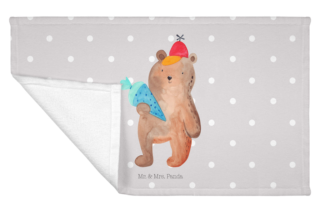 Gäste Handtuch Bär mit Schultüte Gästetuch, Reisehandtuch, Sport Handtuch, Frottier, Kinder Handtuch, Bär, Teddy, Teddybär, Bär Motiv, Schultüte, Erster Schultag Geschenk, Einschulung Geschenk, Schule Geschenk, Grundschule, Schulanfang, Schulbeginn