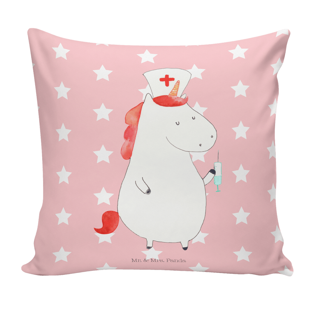 40x40 Kissen Einhorn Krankenschwester Kissenhülle, Kopfkissen, Sofakissen, Dekokissen, Motivkissen, Einhorn, Einhörner, Einhorn Deko, Pegasus, Unicorn, Krankenschwester Geschenk, Krankenpfleger Geschenk, Krankenpflegerin, Krankenschwester Dankeschön, Krankenhaus, Ärztin Geschenk