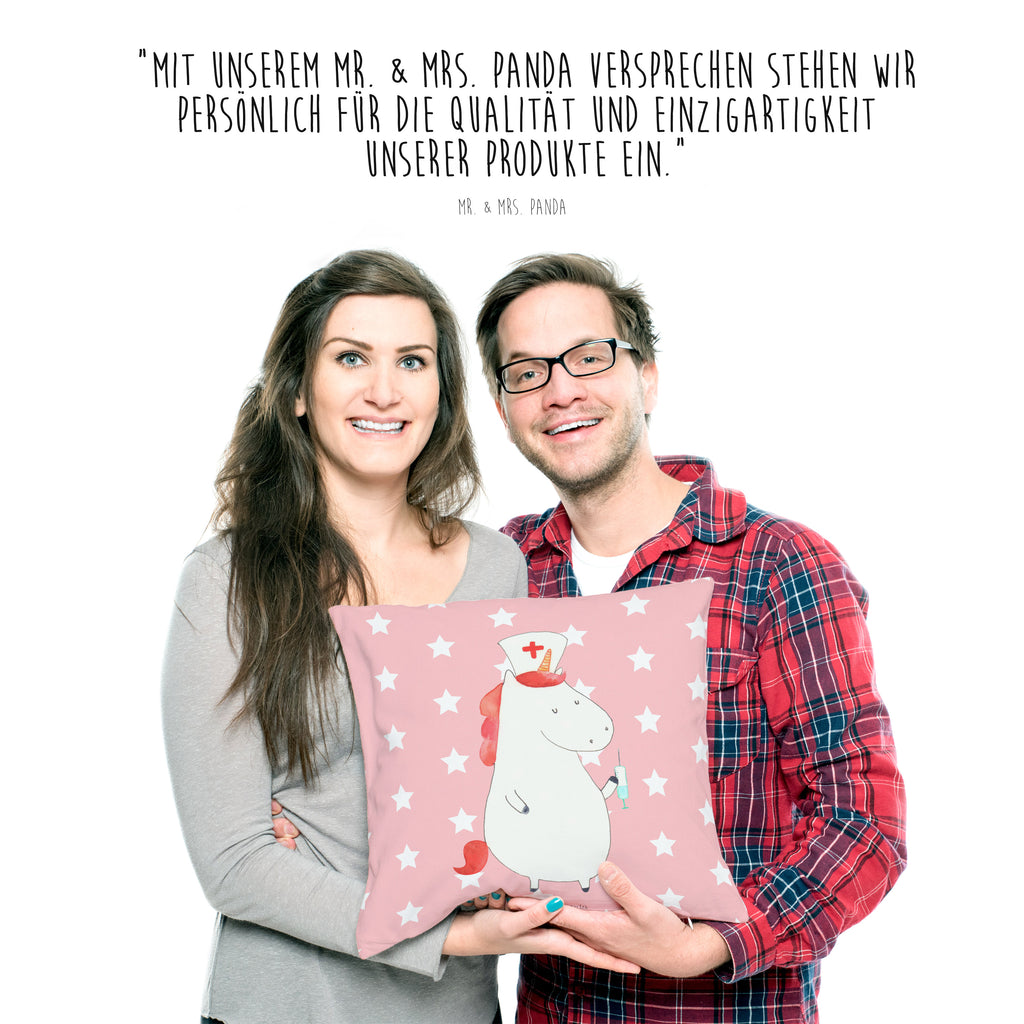 40x40 Kissen Einhorn Krankenschwester Kissenhülle, Kopfkissen, Sofakissen, Dekokissen, Motivkissen, Einhorn, Einhörner, Einhorn Deko, Pegasus, Unicorn, Krankenschwester Geschenk, Krankenpfleger Geschenk, Krankenpflegerin, Krankenschwester Dankeschön, Krankenhaus, Ärztin Geschenk