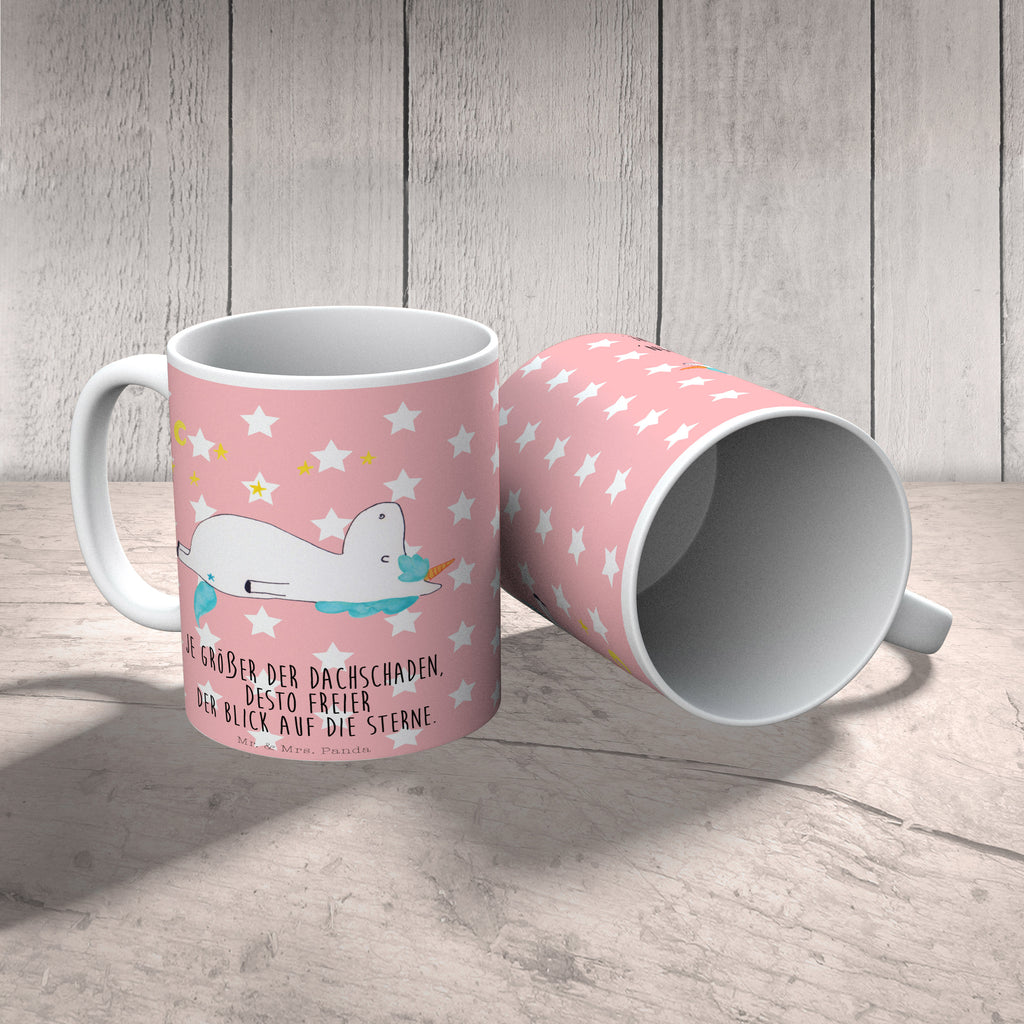 Tasse Einhorn Sternenhimmel Becher, Kaffeetasse, Kaffeebecher, Tee, Frühstück, Büro, Einhorn, Einhörner, Einhorn Deko, Pegasus, Unicorn, Sterne, Dachschaden, Verrückt, Sternenhimmel