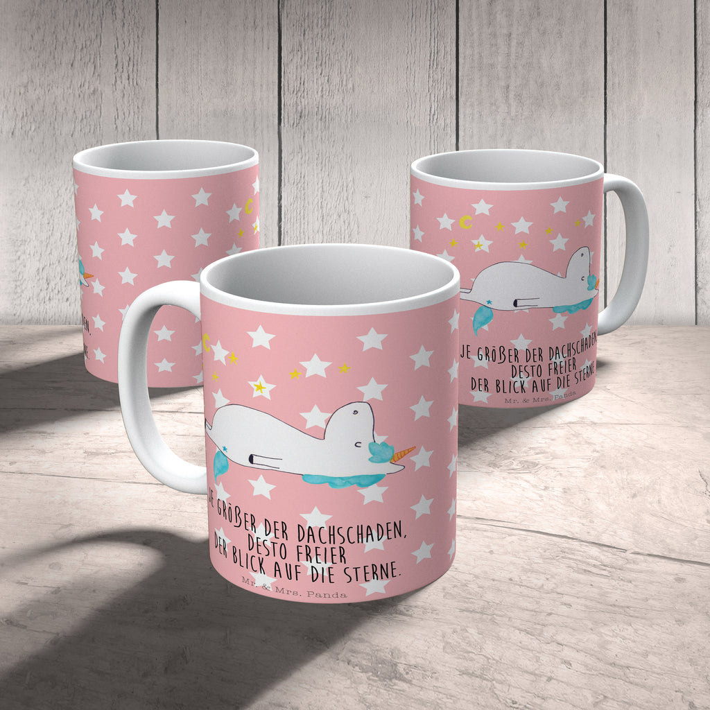 Tasse Einhorn Sternenhimmel Becher, Kaffeetasse, Kaffeebecher, Tee, Frühstück, Büro, Einhorn, Einhörner, Einhorn Deko, Pegasus, Unicorn, Sterne, Dachschaden, Verrückt, Sternenhimmel