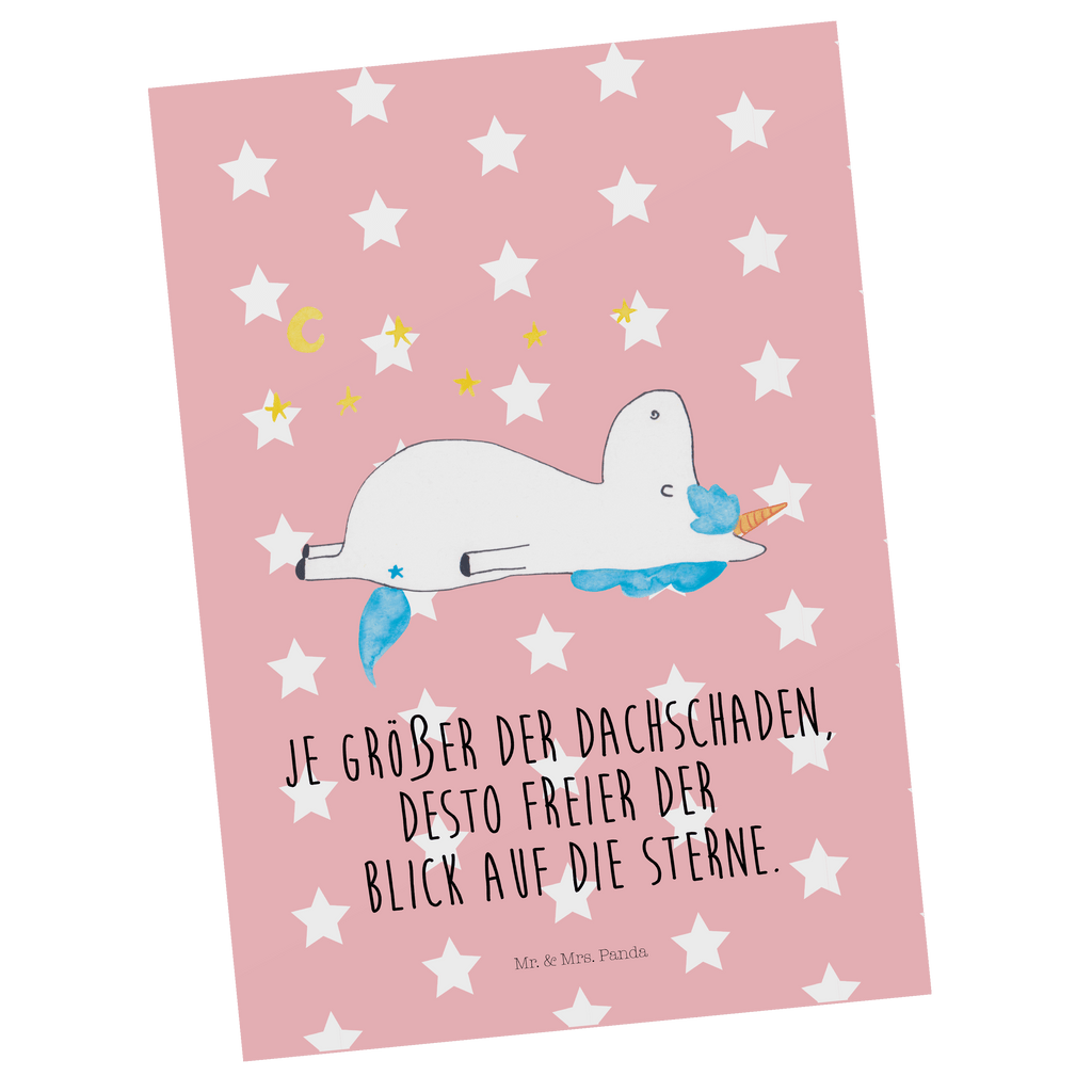 Postkarte Einhorn Sternenhimmel Geschenkkarte, Grußkarte, Karte, Einladung, Ansichtskarte, Geburtstagskarte, Einladungskarte, Einhorn, Einhörner, Einhorn Deko, Pegasus, Unicorn, Sterne, Dachschaden, Verrückt, Sternenhimmel