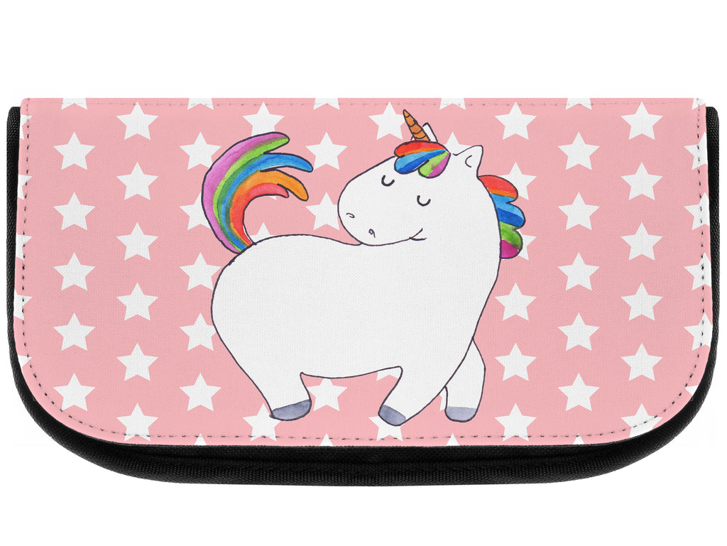 Kosmetiktasche Einhorn stolzierend Kosmetikbeutel, Kulturtasche, Kulturbeutel, Schminktasche, Make-Up Tasche, Einhorn, Einhörner, Einhorn Deko, Pegasus, Unicorn, stolz, anders, bunt, Pferd, Reiter, Reiten, Freundin, Geschenk