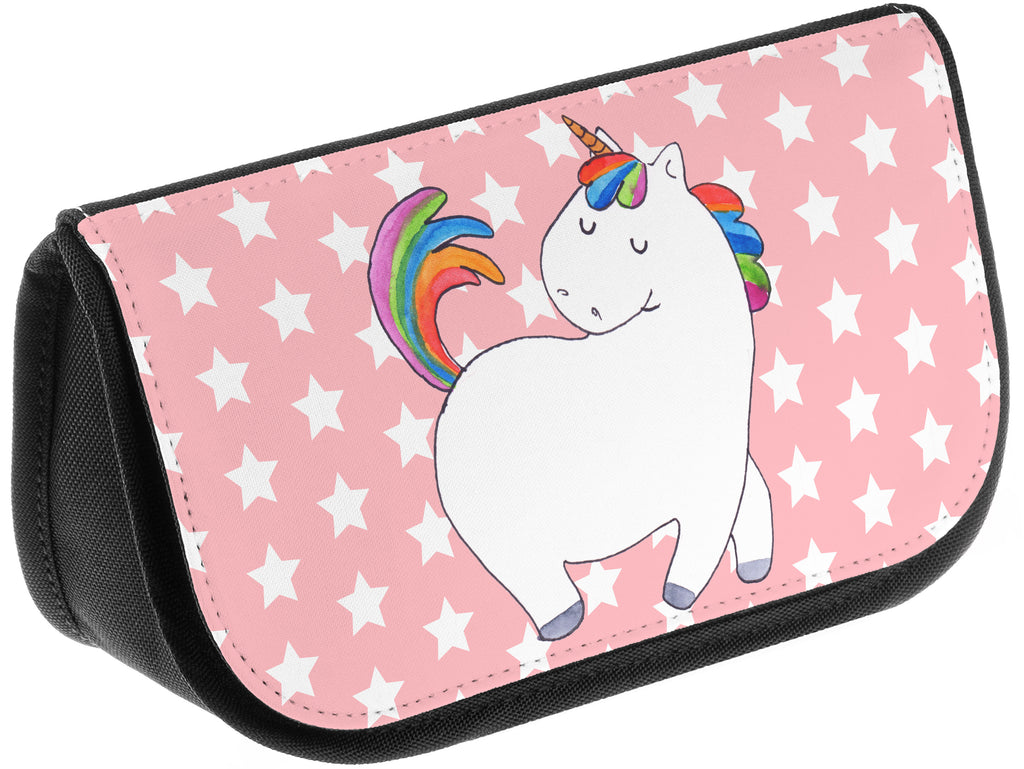 Kosmetiktasche Einhorn stolzierend Kosmetikbeutel, Kulturtasche, Kulturbeutel, Schminktasche, Make-Up Tasche, Einhorn, Einhörner, Einhorn Deko, Pegasus, Unicorn, stolz, anders, bunt, Pferd, Reiter, Reiten, Freundin, Geschenk