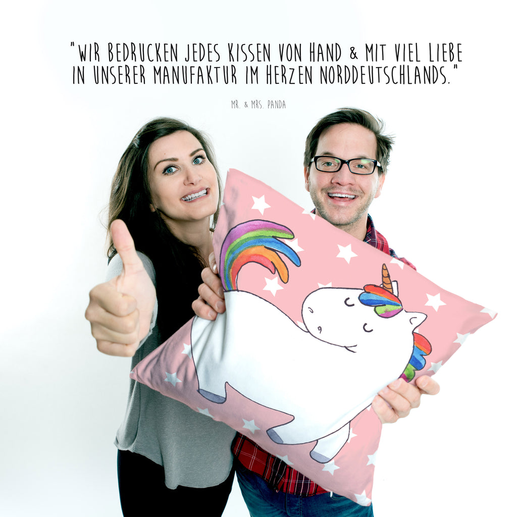 40x40 Kissen Einhorn stolzierend Kissenhülle, Kopfkissen, Sofakissen, Dekokissen, Motivkissen, Einhorn, Einhörner, Einhorn Deko, Pegasus, Unicorn, stolz, anders, bunt, Pferd, Reiter, Reiten, Freundin, Geschenk