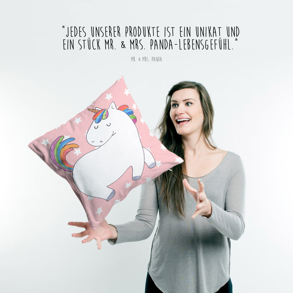 40x40 Kissen Einhorn stolzierend Kissenhülle, Kopfkissen, Sofakissen, Dekokissen, Motivkissen, Einhorn, Einhörner, Einhorn Deko, Pegasus, Unicorn, stolz, anders, bunt, Pferd, Reiter, Reiten, Freundin, Geschenk