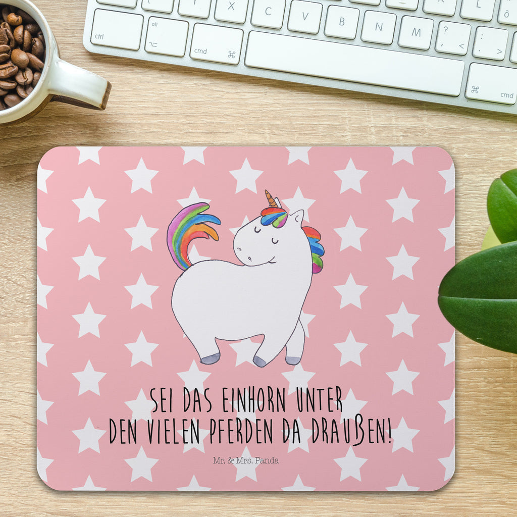 Mauspad Einhorn stolzierend Mousepad, Computer zubehör, Büroausstattung, PC Zubehör, Arbeitszimmer, Mauspad, Einzigartiges Mauspad, Designer Mauspad, Einhorn, Einhörner, Einhorn Deko, Pegasus, Unicorn, stolz, anders, bunt, Pferd, Reiter, Reiten, Freundin, Geschenk