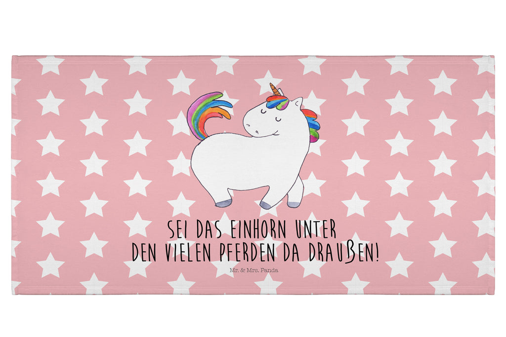 50 x 100 Handtuch Einhorn stolzierend Handtuch, Badehandtuch, Badezimmer, Handtücher, groß, Kinder, Baby, Einhorn, Einhörner, Einhorn Deko, Pegasus, Unicorn, stolz, anders, bunt, Pferd, Reiter, Reiten, Freundin, Geschenk