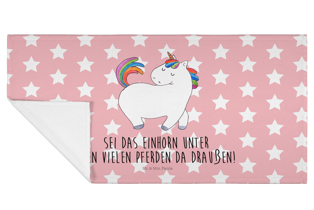 50 x 100 Handtuch Einhorn stolzierend Handtuch, Badehandtuch, Badezimmer, Handtücher, groß, Kinder, Baby, Einhorn, Einhörner, Einhorn Deko, Pegasus, Unicorn, stolz, anders, bunt, Pferd, Reiter, Reiten, Freundin, Geschenk
