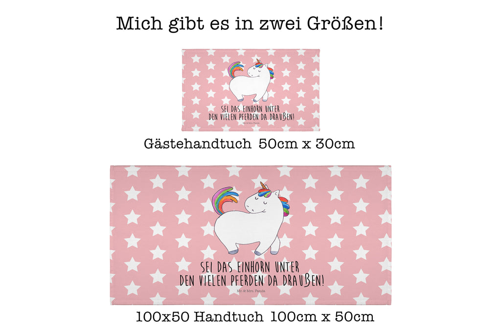 50 x 100 Handtuch Einhorn stolzierend Handtuch, Badehandtuch, Badezimmer, Handtücher, groß, Kinder, Baby, Einhorn, Einhörner, Einhorn Deko, Pegasus, Unicorn, stolz, anders, bunt, Pferd, Reiter, Reiten, Freundin, Geschenk