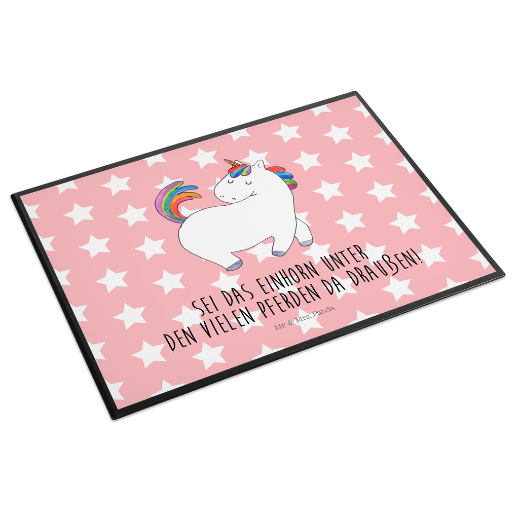 Schreibtischunterlage Einhorn stolzierend Schreibunterlage, Schreibtischauflage, Bürobedarf, Büroartikel, Schreibwaren, Schreibtisch Unterlagen, Schreibtischunterlage Groß, Einhorn, Einhörner, Einhorn Deko, Pegasus, Unicorn, stolz, anders, bunt, Pferd, Reiter, Reiten, Freundin, Geschenk