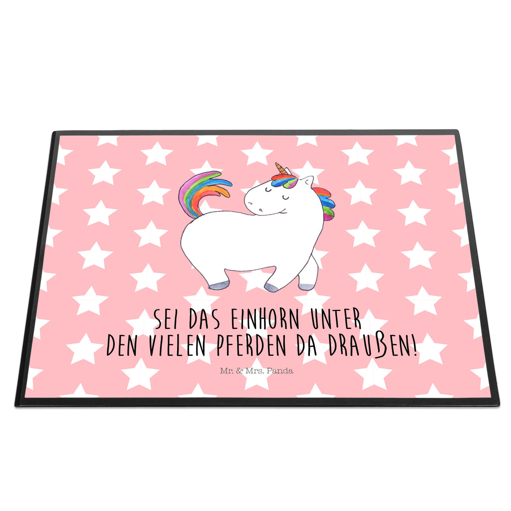 Schreibtischunterlage Einhorn stolzierend Schreibunterlage, Schreibtischauflage, Bürobedarf, Büroartikel, Schreibwaren, Schreibtisch Unterlagen, Schreibtischunterlage Groß, Einhorn, Einhörner, Einhorn Deko, Pegasus, Unicorn, stolz, anders, bunt, Pferd, Reiter, Reiten, Freundin, Geschenk