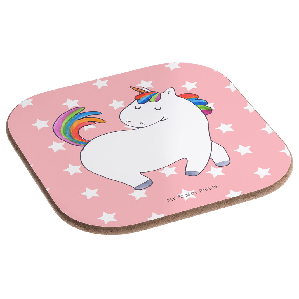 Quadratische Untersetzer Einhorn stolzierend Bierdeckel, Glasuntersetzer, Untersetzer Gläser, Getränkeuntersetzer, Einhorn, Einhörner, Einhorn Deko, Pegasus, Unicorn, stolz, anders, bunt, Pferd, Reiter, Reiten, Freundin, Geschenk