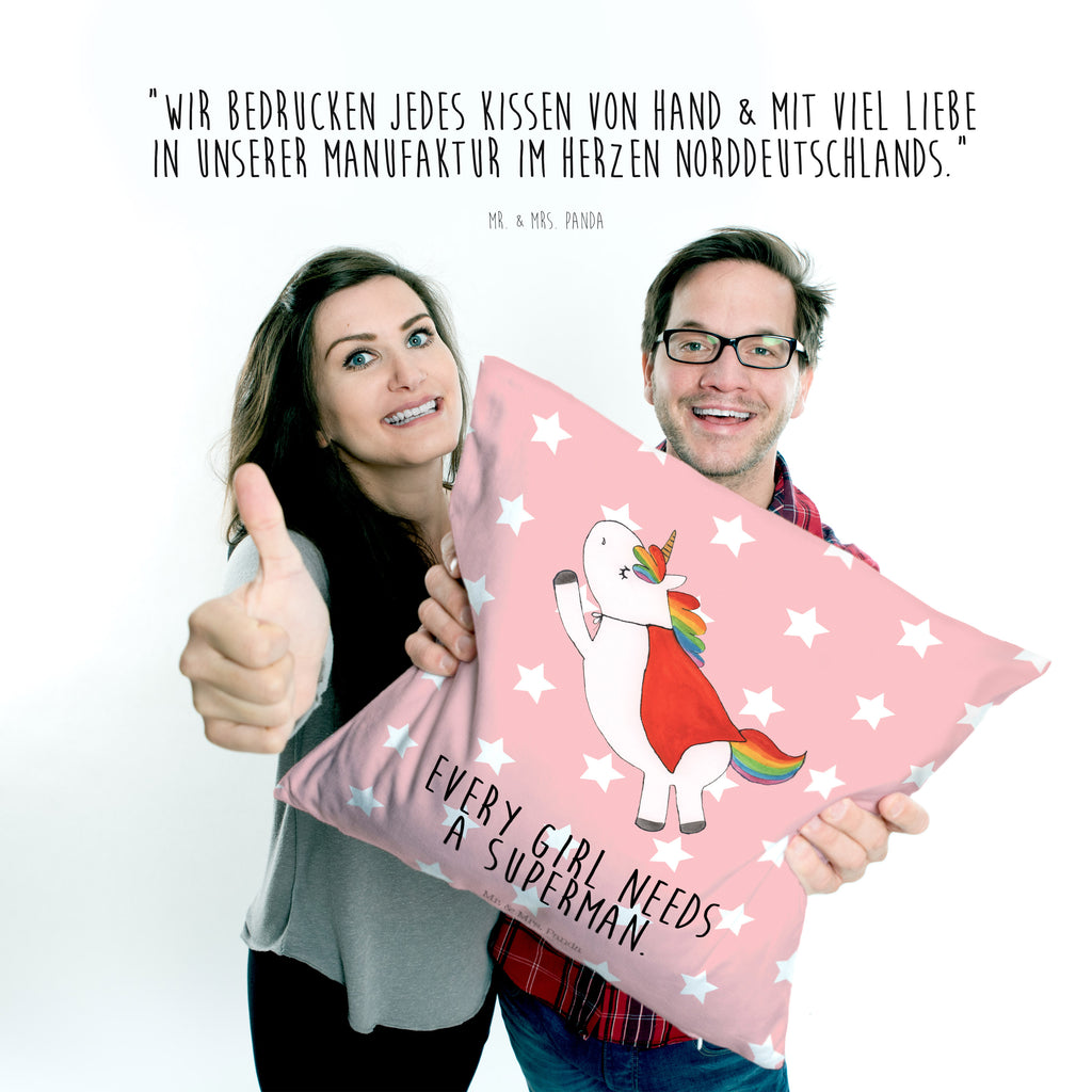 40x40 Kissen Einhorn Super Kissenhülle, Kopfkissen, Sofakissen, Dekokissen, Motivkissen, Einhorn, Einhörner, Einhorn Deko, Pegasus, Unicorn, Traummann, Superheld, Held, Freundin, Geschenk, Girl, Mädchen
