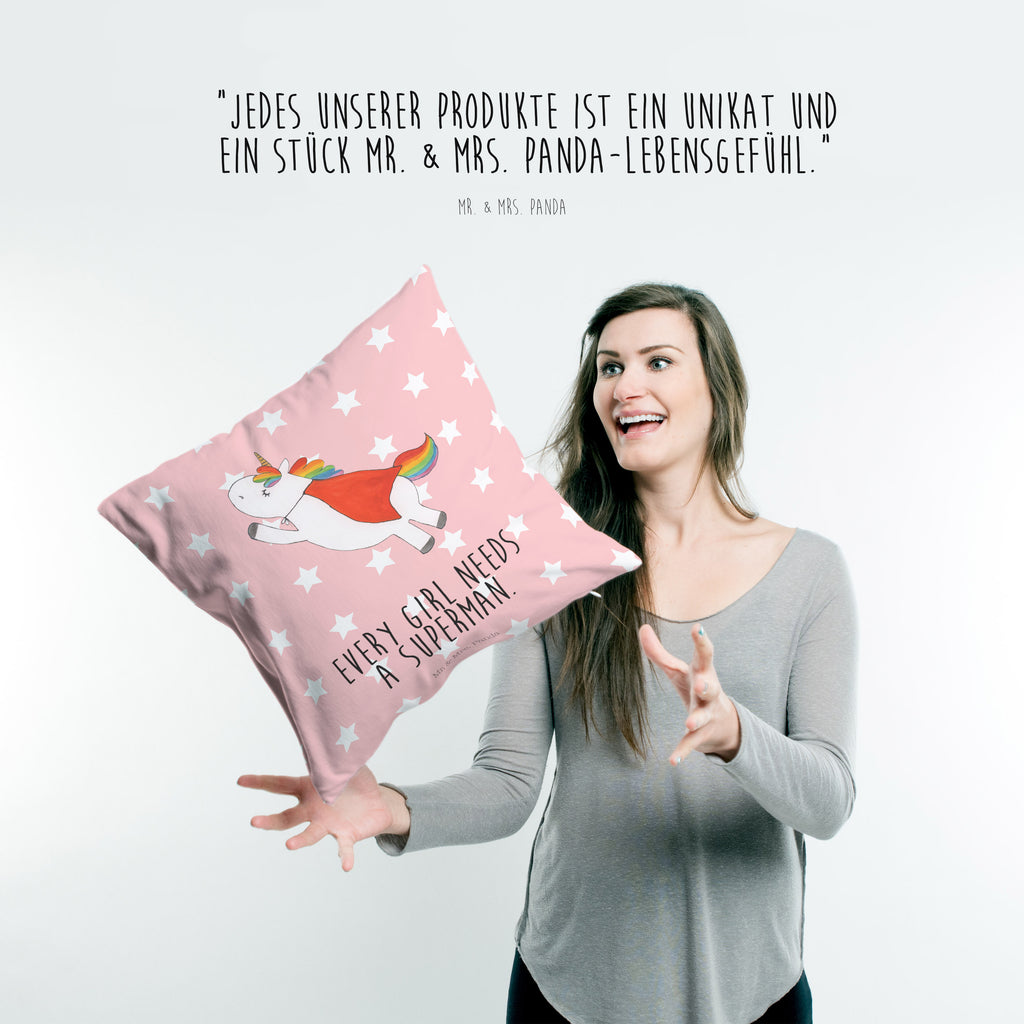 40x40 Kissen Einhorn Super Kissenhülle, Kopfkissen, Sofakissen, Dekokissen, Motivkissen, Einhorn, Einhörner, Einhorn Deko, Pegasus, Unicorn, Traummann, Superheld, Held, Freundin, Geschenk, Girl, Mädchen