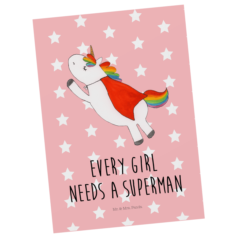 Postkarte Einhorn Super Geschenkkarte, Grußkarte, Karte, Einladung, Ansichtskarte, Geburtstagskarte, Einladungskarte, Einhorn, Einhörner, Einhorn Deko, Pegasus, Unicorn, Traummann, Superheld, Held, Freundin, Geschenk, Girl, Mädchen