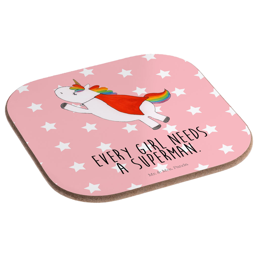 Quadratische Untersetzer Einhorn Super Bierdeckel, Glasuntersetzer, Untersetzer Gläser, Getränkeuntersetzer, Einhorn, Einhörner, Einhorn Deko, Pegasus, Unicorn, Traummann, Superheld, Held, Freundin, Geschenk, Girl, Mädchen