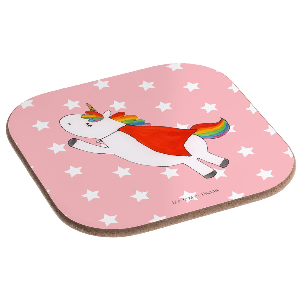 Quadratische Untersetzer Einhorn Super Bierdeckel, Glasuntersetzer, Untersetzer Gläser, Getränkeuntersetzer, Einhorn, Einhörner, Einhorn Deko, Pegasus, Unicorn, Traummann, Superheld, Held, Freundin, Geschenk, Girl, Mädchen