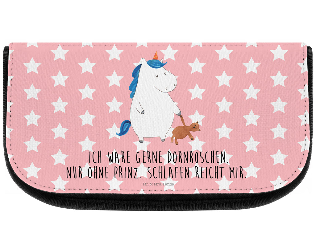 Kosmetiktasche Einhorn Teddy Kosmetikbeutel, Kulturtasche, Kulturbeutel, Schminktasche, Make-Up Tasche, Einhorn, Einhörner, Einhorn Deko, Pegasus, Unicorn, schlafen, gute Nacht, Single, Bett, Träumen, Freundin, Singleleben